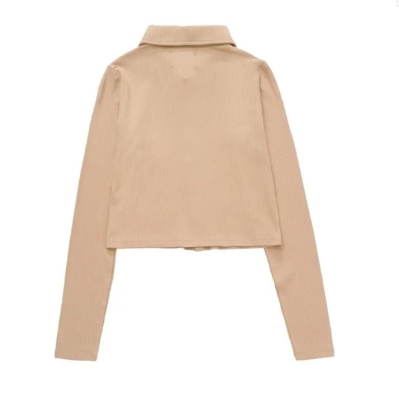 HONOR THE GIFT
Monogram Rib Button-Up Shirt - Sand Sz L NWT - Picture 2 of 11